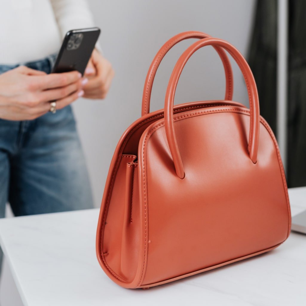 A Handbag Before Background Removal With Clipping Path Services