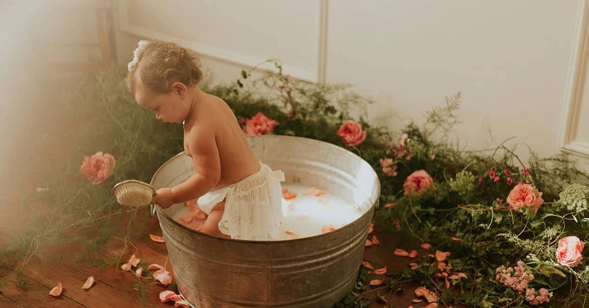 Milk Bath Baby Photoshoot Ideas