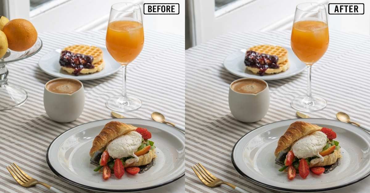 Object Removal from Food Photographs